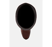 London Rag Chiru Round Toe Microfiber Calf Boots Women