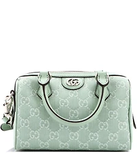 Pre-Owned Gucci Mini Ophidia Convertible Boston Bag Gg Denim