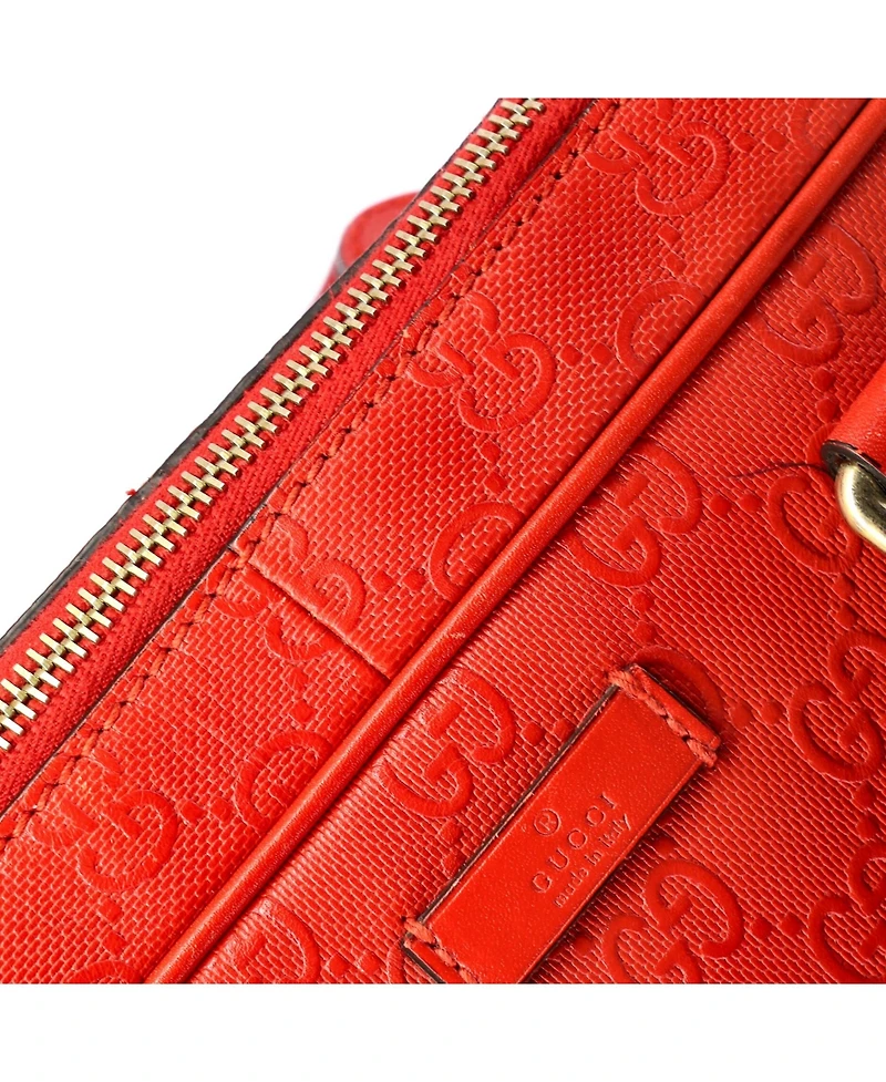 Pre-Owned Gucci Medium Signature Convertible Briefcase Guccissima Leather