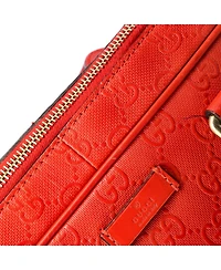 Pre-Owned Gucci Medium Signature Convertible Briefcase Guccissima Leather