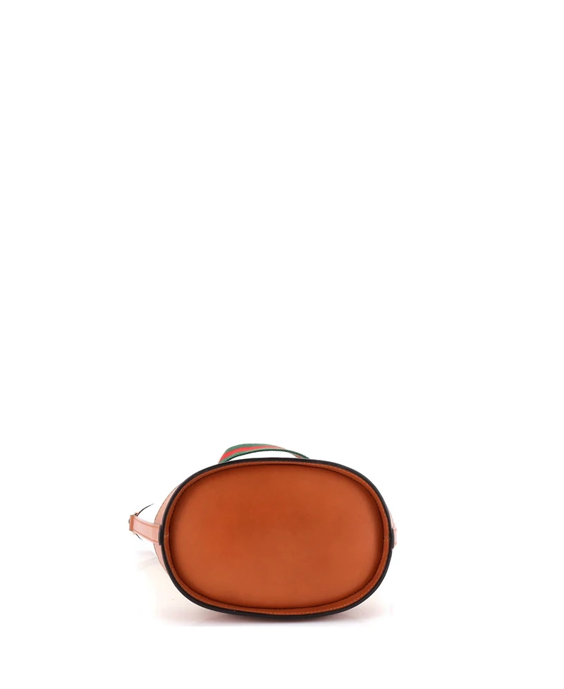 Pre-Owned Gucci Mini Web Ophidia Bucket Bag Canvas with Leather