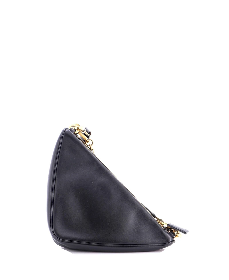 Pre-Owned Prada Mini Double Symbole Triangle Bag Leather and Jacquard