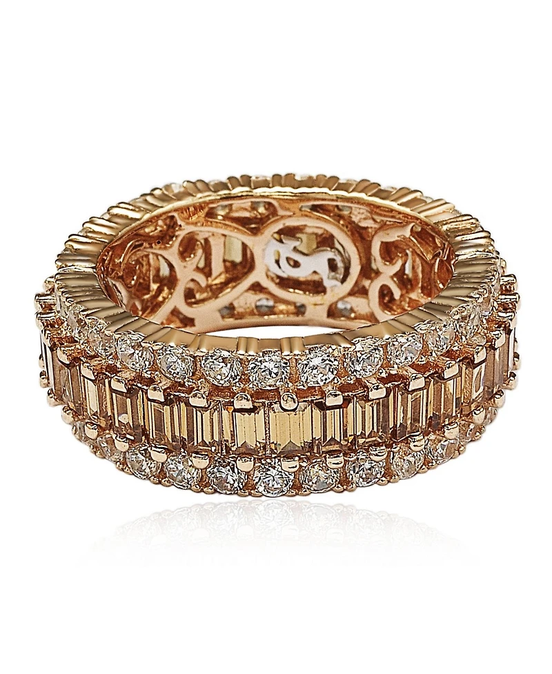 Suzy Levian New York Cubic Zirconia Eternity Band Sterling Silver