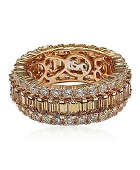 Suzy Levian New York Cubic Zirconia Eternity Band Sterling Silver