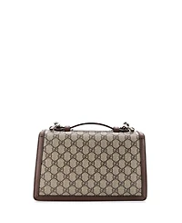 Pre-Owned Gucci Small Dionysus Top Handle Chain Bag Gg Coated Canvas