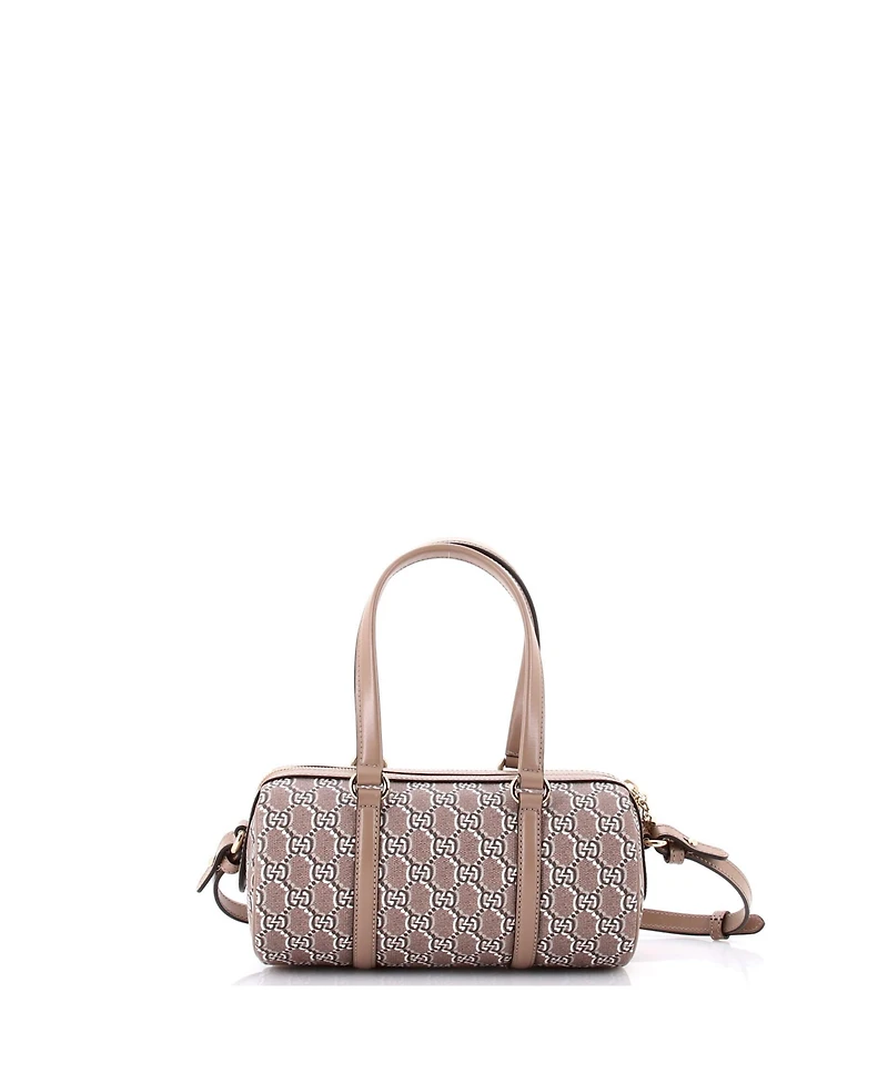 Pre-Owned Gucci Small Convertible Duffle Bag Gg Shadow Coated Canvas