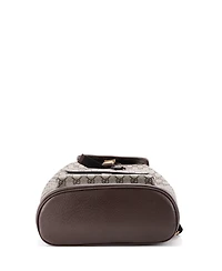 Pre-Owned Gucci Small Ophidia Buckle Backpack Gg Coated Canvas