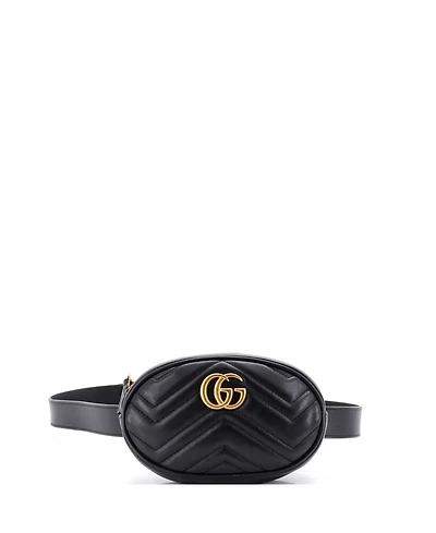 Pre-Owned Gucci Gg Marmont Belt Bag Matelasse Leather