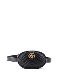 Pre-Owned Gucci Gg Marmont Belt Bag Matelasse Leather
