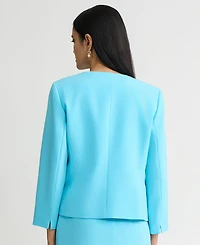 Kasper Women's Patch Pocket Open-Front Jacket