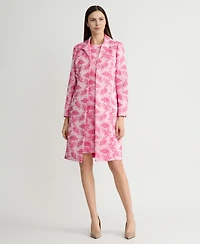 Kasper Women's Printed Open-Front Longline Jacket, Regular & Petite