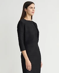 Kasper Women's Wave Knit 3/4-Sleeve Shrug, Regular & Petite