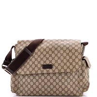 Pre-Owned Gucci Diaper Bag Gg Coated Canvas