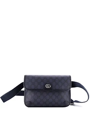 Pre-Owned Gucci Flap Belt Bag Gg Coated Canvas with Leather