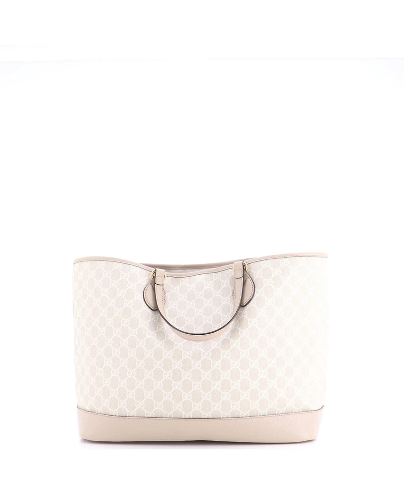 Pre-Owned Gucci Medium Ophidia Top Handle Shopping Tote Gg Coated Canvas and Leather