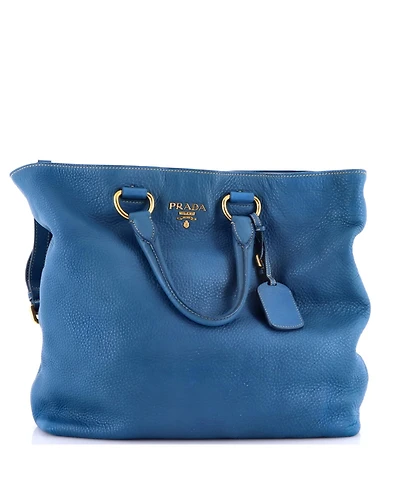 Pre-Owned Prada Large Convertible Shopper Tote Vitello Daino
