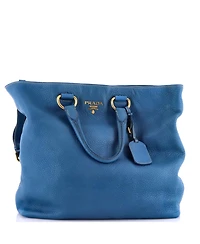 Pre-Owned Prada Large Convertible Shopper Tote Vitello Daino