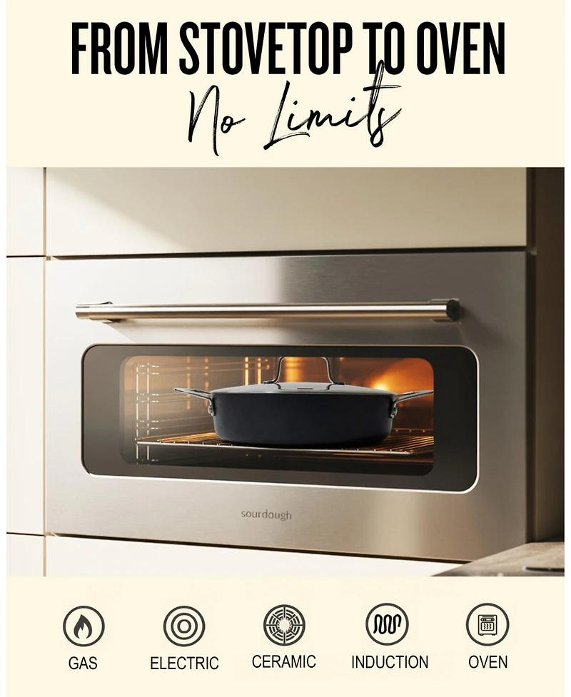 Alva Maestro 3.5Qt Ceramic Saute Pan with Lid - 9.5"