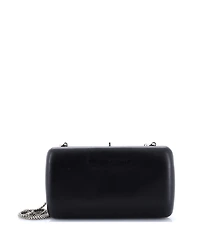 Pre-Owned Prada Logo Convertible Chain Box Clutch Leather
