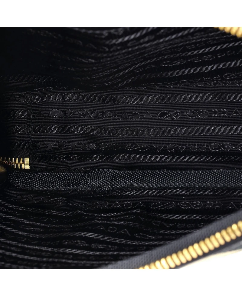 Pre-Owned Prada Symbole Zip Around Shoulder Bag Jacquard