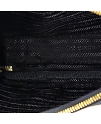 Pre-Owned Prada Symbole Zip Around Shoulder Bag Jacquard