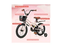 Hongge Kids Bike with Basket and Adjustable Handlebar