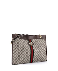 Pre-Owned Gucci Large Rajah Chain Tote Gg Coated Canvas