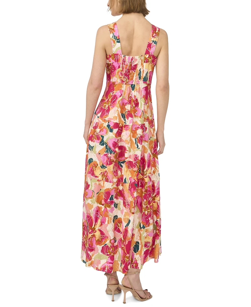 Msk Women's Smocked Back Challis Maxi Dress