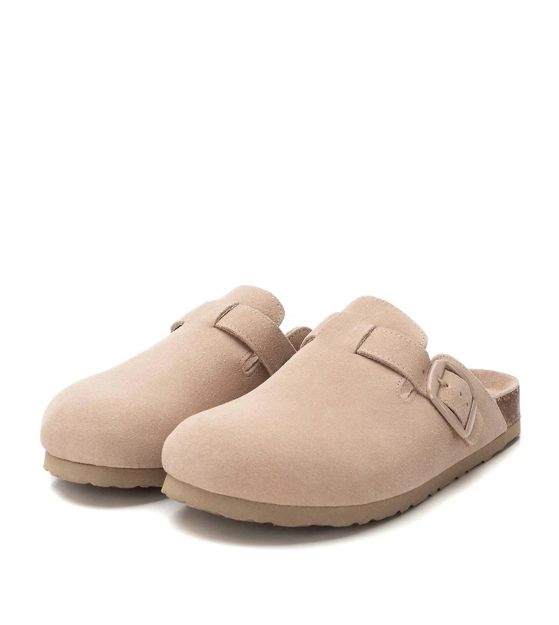 Xti Women's Refresh Collection Suede Clog Mule Flats