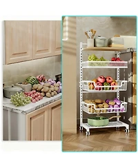 Yigii Fruit Basket Kitchen Cart 5 Tier Adjustable Vegetable Storage shelve
