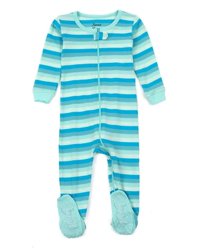Leveret Baby Matching Family Footed Cotton Striped Pajamas