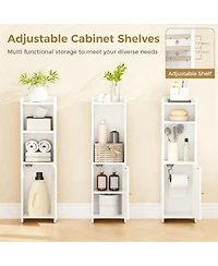Yigii Bathroom Storage Cabinet Small Narrow With Two Adjustable Shelves