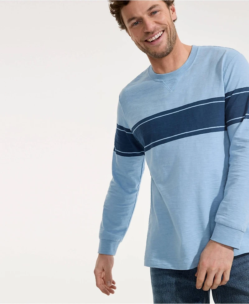 Lands' End Men's Long Sleeve Slub Crew