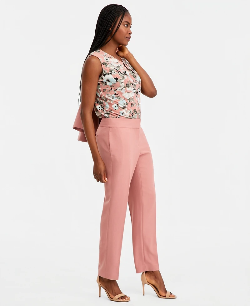 Kasper Women's Fly-Front Slim Pants