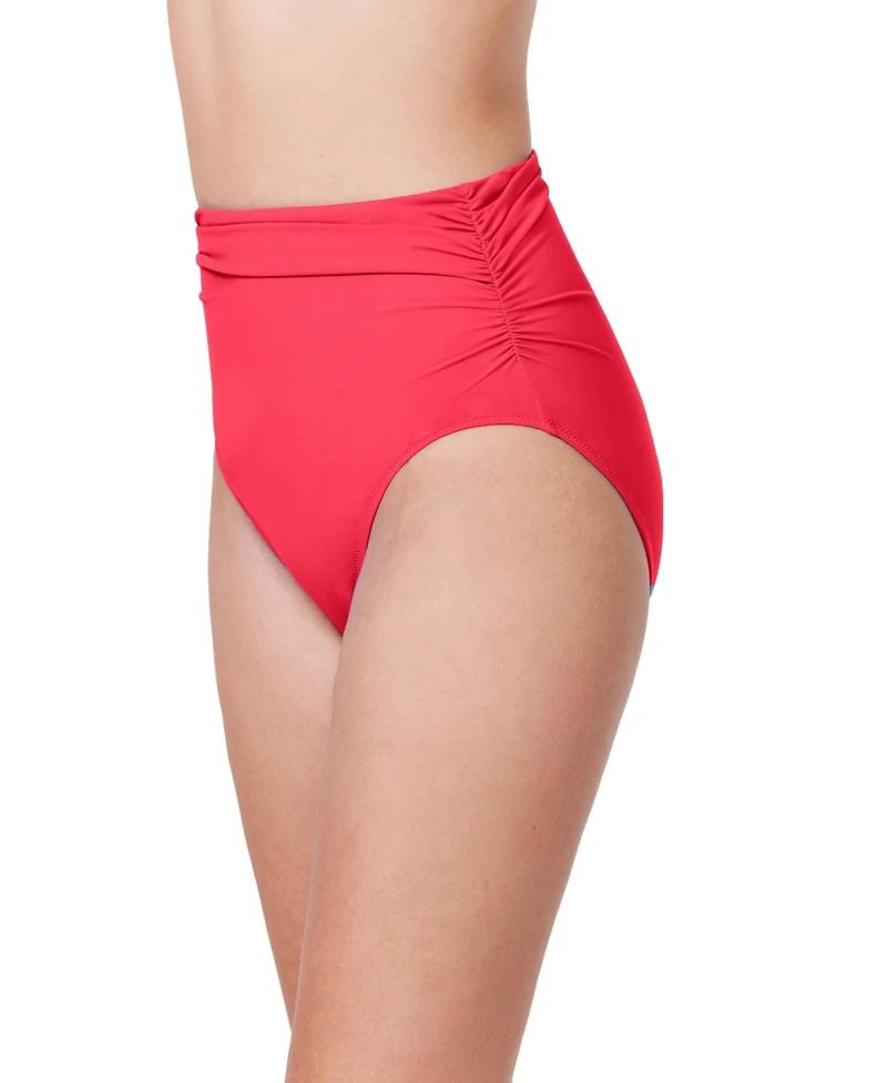 Profile by Gottex Women's Tutti Frutti Shirred High Waist Swim Bottom Swimsuit