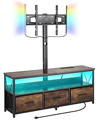 Gouun Tv Stand with Mount and Led Lights for TVs
