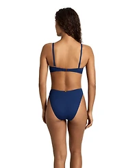 Lauren Ralph Lauren Women's Saturn Shirred Underwire Bralette Swimsuit Top