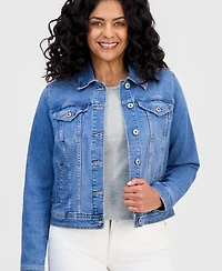 Style & Co Petite Classic Denim Trucker Jacket
