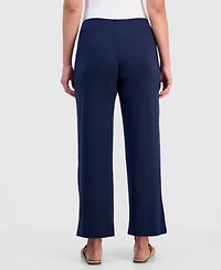 Jm Collection Petites Knit Wide-Leg Pull-On Pants, Petite & Short, Created for Macy's