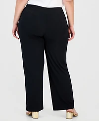 Jm Collection Plus and Petite Wide-Leg Pull-On Pants, Exclusively at Macy's