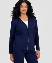 Style & Co Women's Zip-Front Hooded Sweatshirt, Created for Macy's