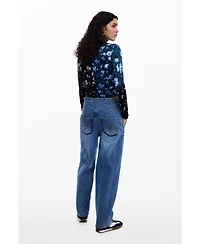 Desigual Women's Bicolor floral t-shirt