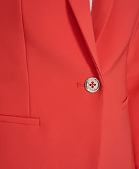 Tommy Hilfiger Women's 1-Button Calvary Twill Blazer