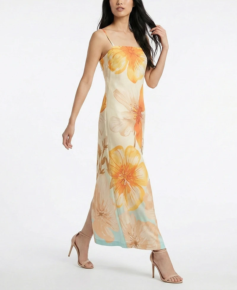 Taylor Petite Printed Square Neck Maxi Dress