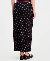 Hippie Rose Juniors' Printed Mesh Midi Skirt