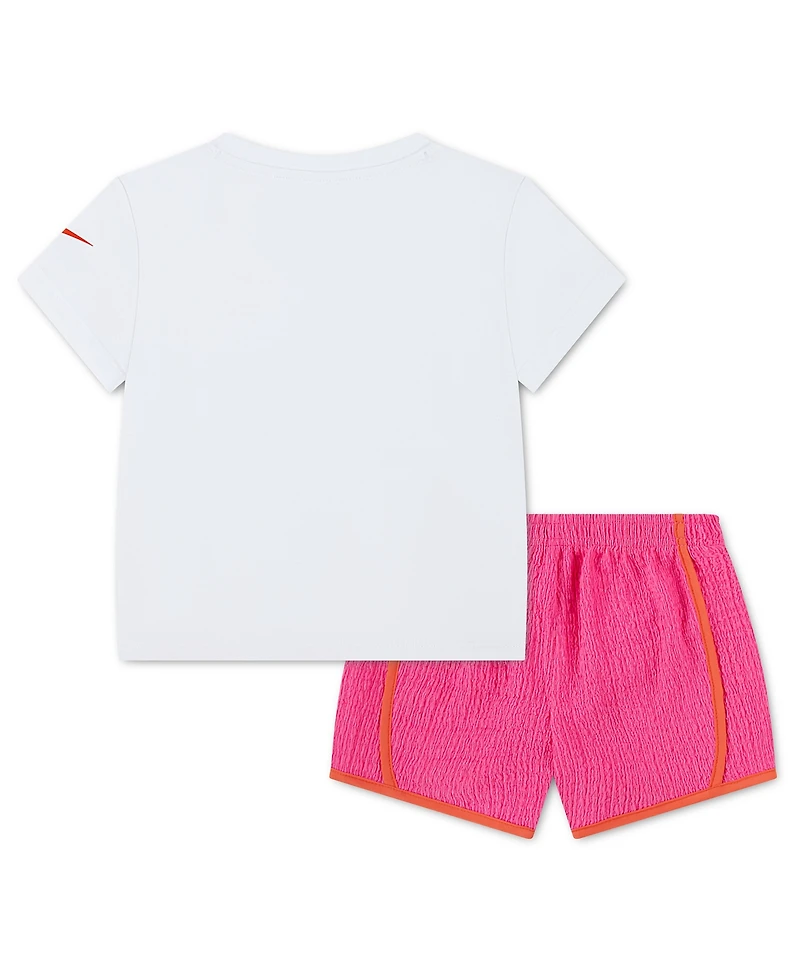 Nike Girls' 4-6X Bold Play Short-Sleeve T-Shirt and Shorts, 2-Piece Set