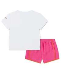 Nike Girls' 4-6X Bold Play Short-Sleeve T-Shirt and Shorts, 2-Piece Set