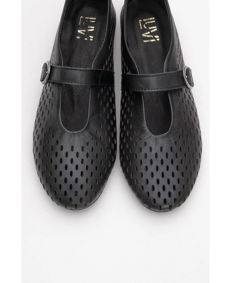 Forever & Always Shoes Women Arian Leather Ballet Flat