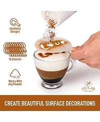 Plastic Stencils for Latte Art 16-Pc.