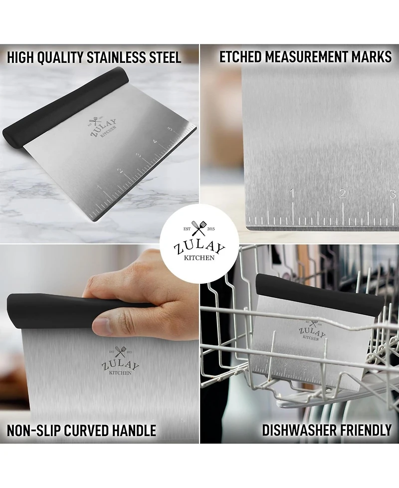 Multi-purpose Bench Scraper and Chopper